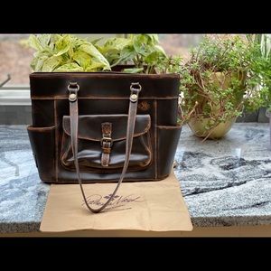Patricia Nash Brown Leather Tote Bag EUC